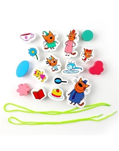 Шнуровка - бусы «Три Кота» в банке Буратино