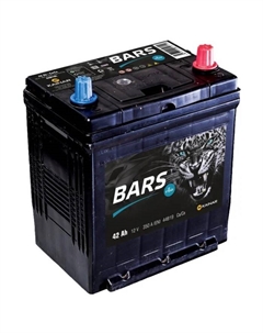 Автомобильный аккумулятор BARS ASIA 42 Ач, 6СТ-42.0 VL (B19FL), обратная полярность Барс