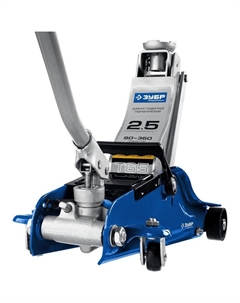 Домкрат подкатной 43056-2-K, низкий подхват, поворот. ручка, Т-65, 2.5 т, 90-360 мм Зубр