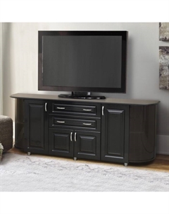 Комод напольный для гостиной №9, 2 ящика, 4 дверцы, 2300×425×876 мм, цвет венге/чёрный Матрица