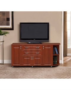 Комод напольный для гостиной №4, 2 ящика, 4 дверцы, правый, 1950×425×876 мм, цвет итальянский орех Матрица