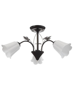 Люстра «Букет» 3×15 Вт Е27 МОДЕЛЬ: BR=00227 черный/белый Bayerlux
