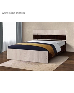 Кровать «Венеция 10», 1400×2000, ЛДСП, цвет ясень шимо светлый / венге Матрица