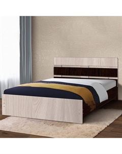Кровать «Венеция 10», 1200×2000, ЛДСП, цвет ясень шимо светлый / венге Матрица