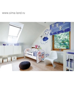 Кровать детская с фотопечатью «Совята», без ящика, 800×1900 мм, цвет белый Матрица