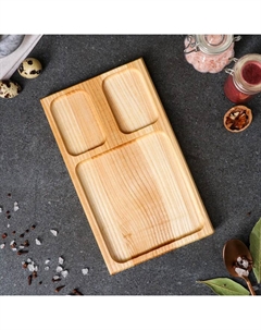 Блюдо для подачи суши «Классик», 25×15 см, массив ясеня Доброе дерево