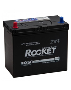 Автомобильный аккумулятор Rocket 55 Ач т/кл SMF 75B24R, прямая полярность