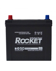 Автомобильный аккумулятор Rocket 62 Ач SMF 80D23AR (85R-500), прямая полярность