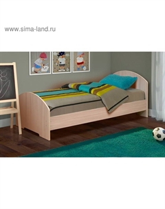 Кровать на уголках №2, 900×2000 мм, 2042×970×810 мм, цвет дуб молочный Матрица