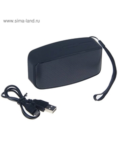 Портативная колонка LuazON Hi-Tech19, Bluetooth, 3 Вт, microSD, матовый, чёрная Luazon home