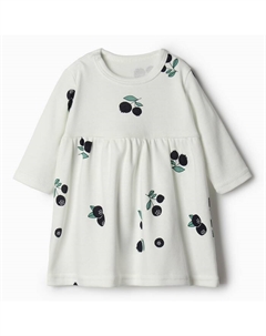 Платье "Черники" с длинным рукавом, рост 74 см, молочный Bloom baby