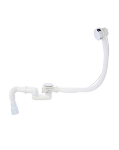 Сифон для ванны Unicorn S102, 1 1/2"х40 мм, полуавтомат, перелив 50 см, с гофрой 40×40/50 мм