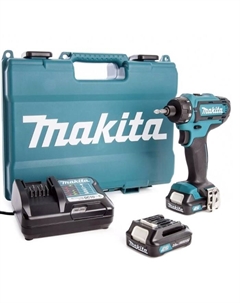 Дрель-шуруповерт DF033DWAE, 12 В, 2х2 Ач, Li-ion, 450/1700 об/мин, 30/14 Нм, кейс Makita