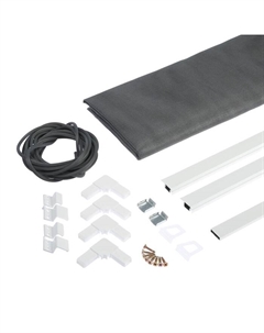 Москитная сетка на окна для сам. сборки, до 2 м, сетка 1.2×1.4 м, профиль 2×2 м, белый Tundra