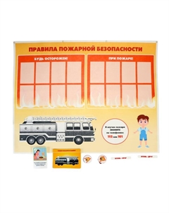 Игра на липучках, конструктор «Пожарная безопасность», 55 деталей Liplip
