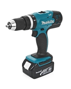 Дрель-шуруповерт DHP453RFE, ударная, 18 В, 2×3 Ач, 400/1300 об/мин, 42/27 Нм, кейс Makita