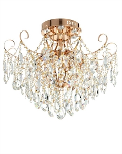 Люстра 6х60Вт Е27 +LED ПДУ золото 56х56х47см Svk