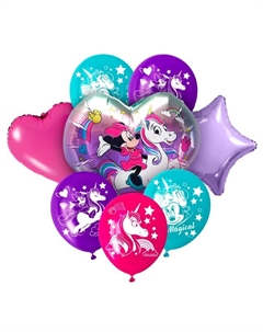 Воздушные шары «С Днем Рождения», Минни Маус и Единорог Disney