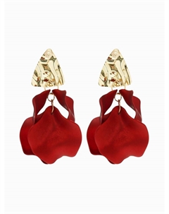 Серьги ассорти «Ветер» мятые треугольники, цвет красно-золотой Qf