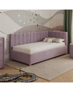 Кровать - тахта «Помпиду», правая, с подъёмным механизмом, 900×1900 см, премиум велюр, цвет пыльная сирень Архитектория