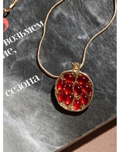 Кулон «Гранат», бордовый в золоте, L= 45 см Qf