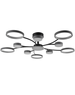 Люстра с ПДУ 2299/11GR LED 216 Вт 3000-6000К серый 97×97×18 см Bayerlux