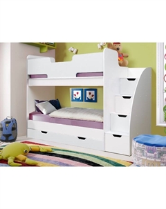 Кровать детская двухъярусная «Юниор 9», 800×1900 мм, цвет белый Матрица