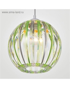 Светильник 4330/1, 1хЕ27 15Вт,, зеленый/прозрачный 21х24+60 см Bayerlux