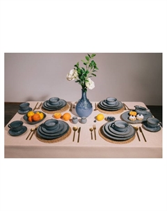 Тарелка для пасты Alpine Frost, 350 мл, 25.6×6.9 см, фарфор, голубовато-серый Magistro