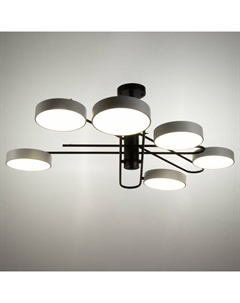 Люстра 625356/6 LED 78 Вт 3 режима 3000-6000К черный-белый 96×96×33 см Bayerlux