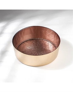 Блюдо с бортом Victoria Marrone, стеклянная, d=21 см Akcam