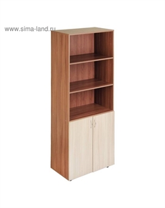 Шкаф двухдверный для документов «», 800×420×1900 мм, цвет ясень шимо светлый/тёмный Клик мебель