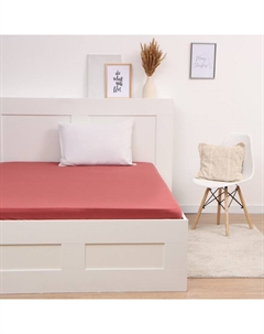 Простыня на резинке 140х200х20см, бордо, трикотаж 110г/м хл100% Bellezza