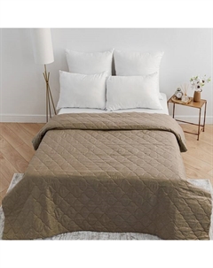 Покрывало 215х240см, бежевый, синтепон 100г/м, микрофибра 80г/м, 100% полиэстер Vesta