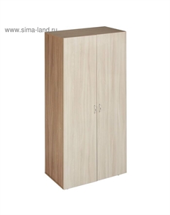 Шкаф двухдверный «», 800×420×1900 мм, цвет ясень шимо светлый/тёмный Клик мебель