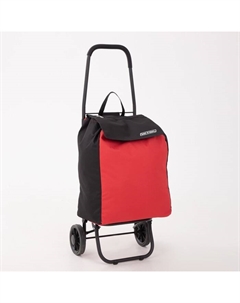 Сумка-тележка хозяйственная на шнуре, цвет чёрный/красный Istok