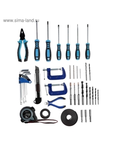 Набор инструментов в ящике, универсальный, 64 предмета Tundra