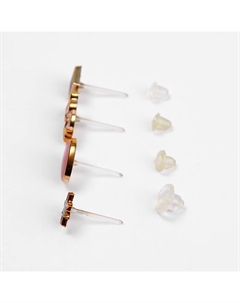 Серьги пусеты в коробке «Адель», 36 пар, цвет МИКС в золоте Qf