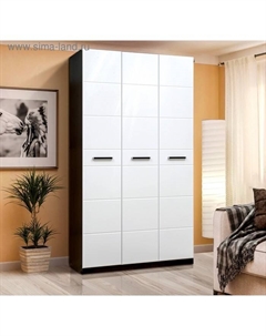 Шкаф 3-х дверный «Венеция 8», 1200×585×2210 мм, цвет венге / белый глянец Матрица