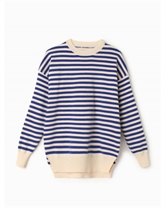 Джемпер женский, синий, молочный, размер 46-50 Dommod