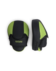 Лапы боксерские изогнутые, CLASSIC, ПУ, чёрные, жёлтые, пара Fight empire