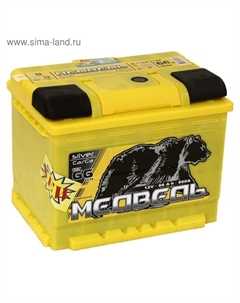 Автомобильный аккумулятор Медведь Silver Ca/Ca 66 Ач, обратная полярность