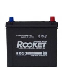 Автомобильный аккумулятор Rocket 62 Ач SMF 80D23AL (85-500), обратная полярность