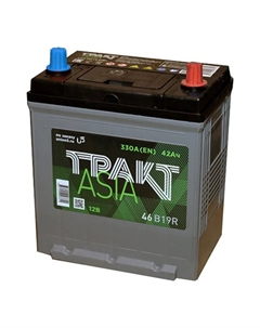 Автомобильный аккумулятор Тракт ASIA 42 Ач 6СТ-42.0 VL (B19FL), обратная полярность