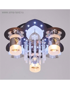 Люстра с ПДУ 51007/3 3хЕ27 40Втхром/черный+ белый 40х40х17см Экономсвет