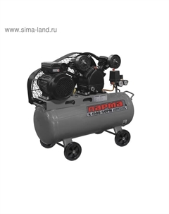 Компрессор «» K-1500/50РМ, масляный, ременной, 220 В, 1500 Вт, 50 л., 202 л/мин, 8 Бар Парма