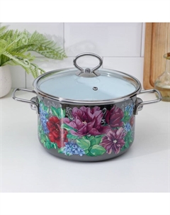 Кастрюля эмалированная Catalina, 4 л, цилиндрическая, индукция, разноцветная Vitross