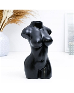 Ваза декоративная настольная «Обнаженное тело», полистоун, для цветов, для сухоцветов, 22.5×14х10 см, чёрный Хорошие сувениры