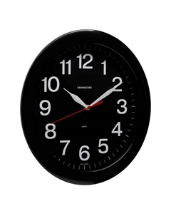 Часы настенные, серия: Классика, d=29 см, плавный ход, черный обод Troykatime