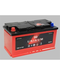 Автомобильный аккумулятор UNIKUM 90 Ач 6СТ-90.1 VL, прямая полярность Unikum